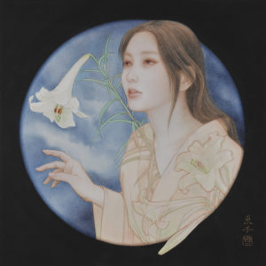 岡本 東子 “百年の月－夏目漱石『夢十夜』第一夜より－” 2021
